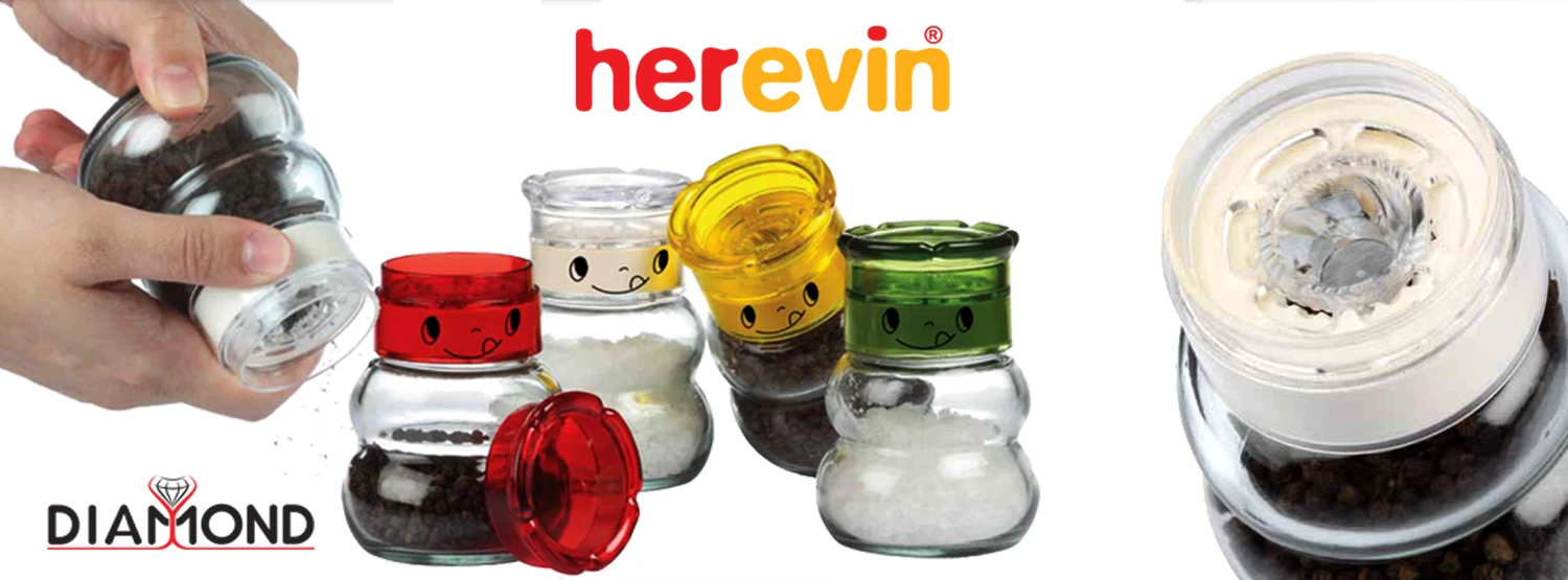 Herevin spice grinders with grinding mechanism detail