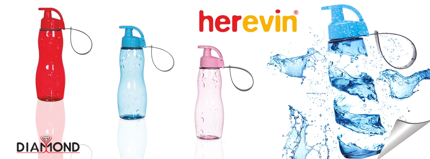 Herevin sports water bottles in several colours
